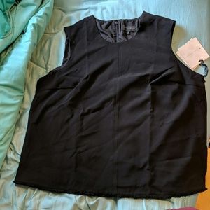 Black sleeveless top